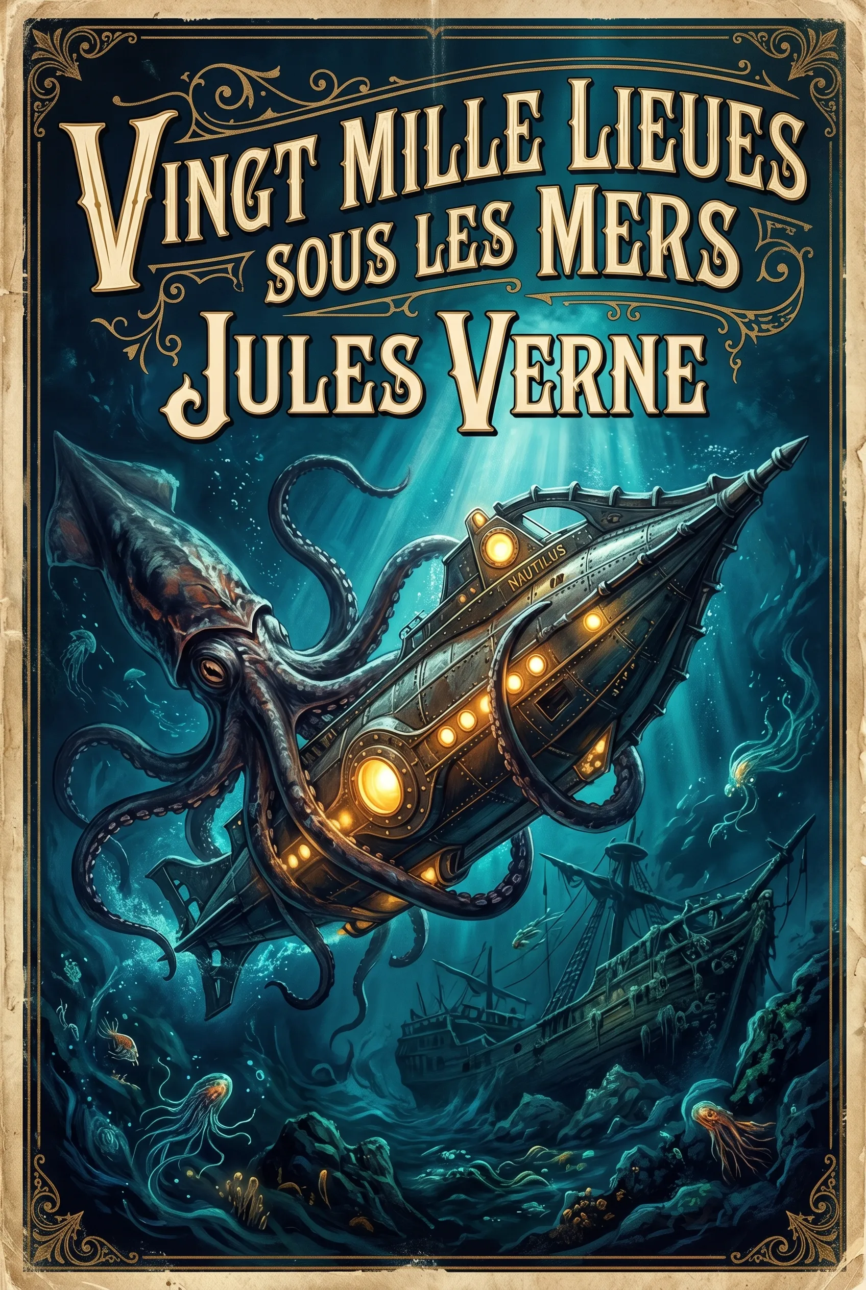 Couverture 20 000 Lieues sous les mers